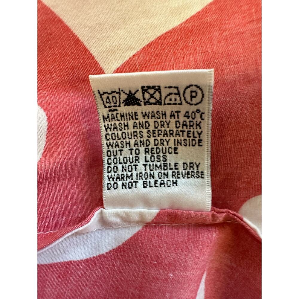 Boden Coral Red, White & Brown Painted Hoops Tunic Top 3/4 Sleeves sz 10 - Picture 5 of 5